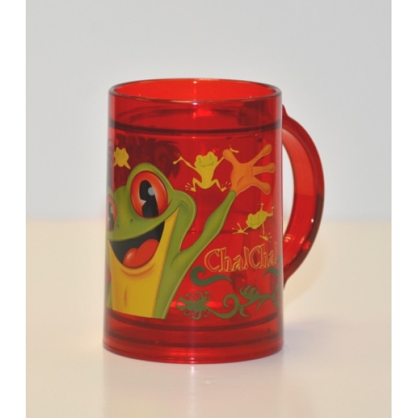 Rainforest Café green frog Plastic mug